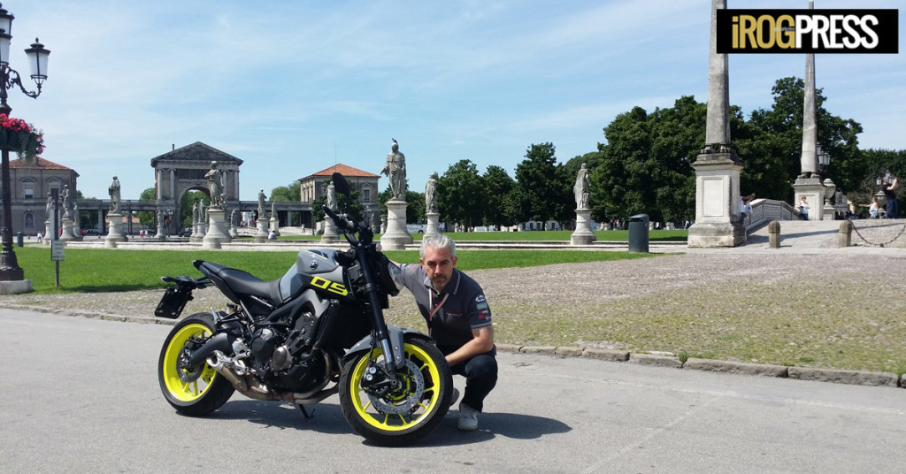 Padova, Prato della Valle - Yamaha MT-09 ABS - Test-Driver: Gori Claudio (nella foto), Collaborazione: Gori Nicholas (www.irog.it)